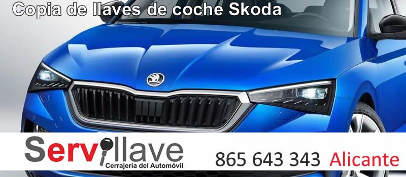 copia llaves coche Skoda Autoservillave Alicante